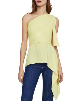 Haut Asymétrique BCBGMAXAZRIA Taille 6 - Noir, épaule Dénudée, Occasion Très Bon état