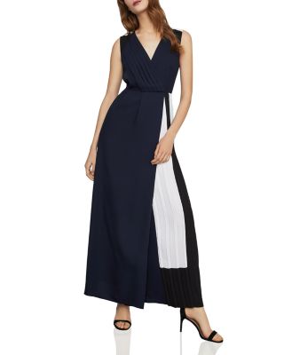 BCBGMAXAZRIA Color Block Faux Wrap Overlay Jumpsuit Bloomingdale s