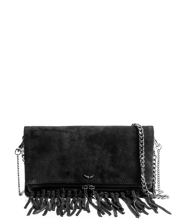 Zadig & Voltaire Rock Suede Fringe Shoulder Bag Bloomingdale's
