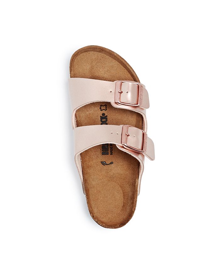 Shop Birkenstock Girls' Electric Arizona Slide Sandals - Toddler, Little Kid In Copper