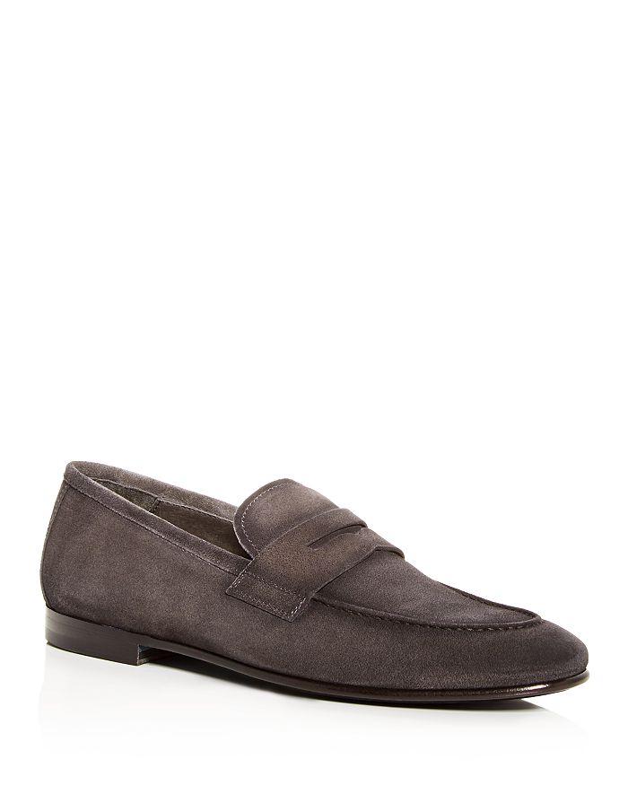 To Boot New York Men's Enzo Suede Penny Loafers In Gray Suede