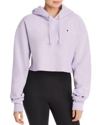 champion cropped hoodie purple