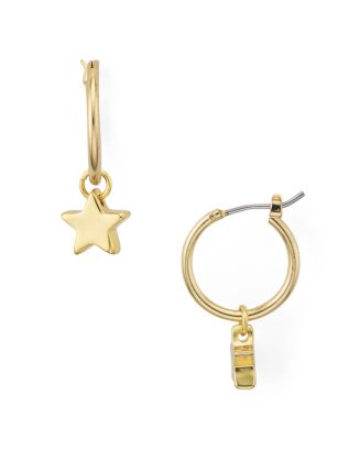 AQUA Dangling Star Charm Hoop Earrings - 100% Exclusive | Bloomingdale's