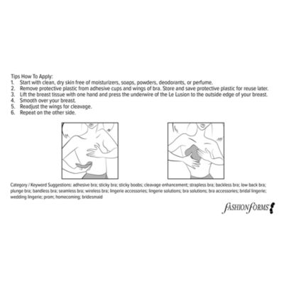 Le Lusion Plunging Backless Adhesive Bra