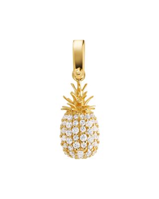 Michael Kors - Pav&eacute; Pineapple Charm in 14K Gold-Plated Sterling Silver