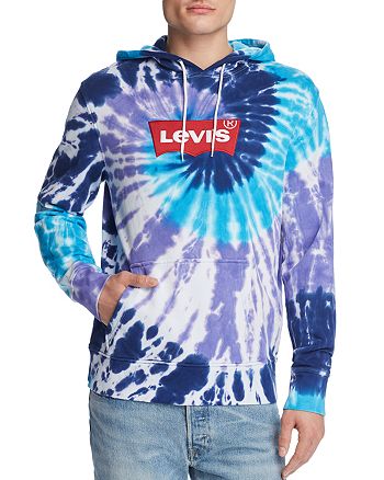 Levi's Embroidered Logo Hooded Tie-Dyed Sweatshirt | Bloomingdale's