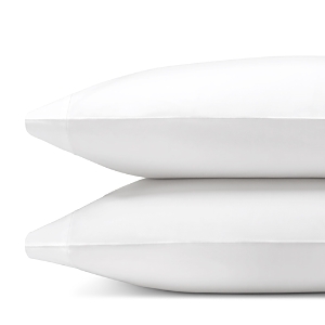 Matouk Luca Satin Stitch Standard Pillowcase, Pair In White