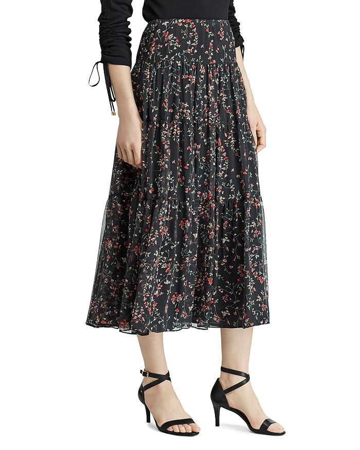 Tory burch new arrivals printed peasant skirt