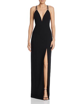 Aidan by Aidan Mattox Cage-Back Crepe Gown | Bloomingdale's