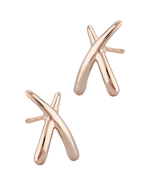 Bloomingdale's Small Crossover Stud Earrings in 14K Rose Gold - 100% Exclusive