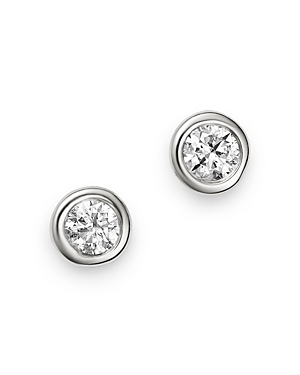 Bloomingdale's Diamond Bezel Set Stud Earrings in 14K White Gold, 0.20 ct. t.w. - 100% Exclusive