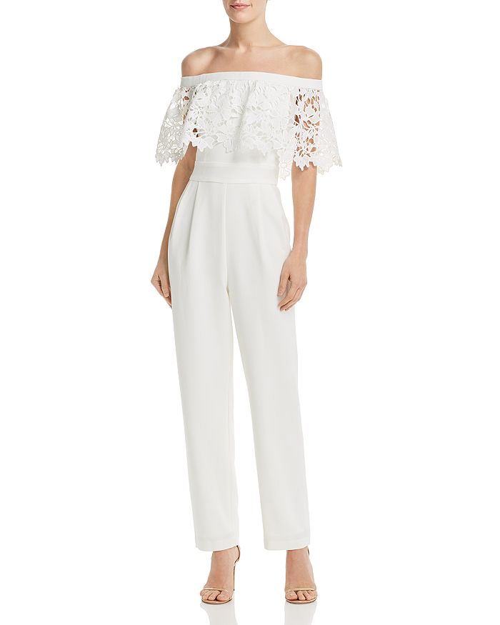 Eliza j one shoulder ruffle jumpsuit on sale