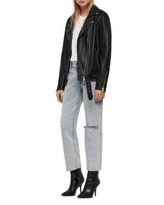 ALLSAINTS Wade Oversized Leather Biker Jacket | Bloomingdale's