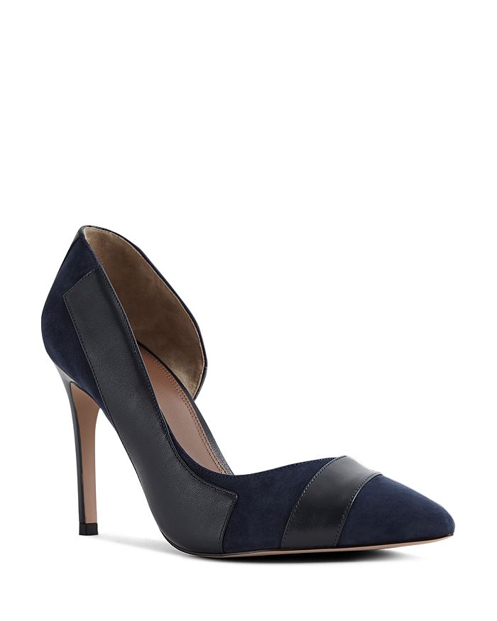REISS Women's Augusta Leather & Suede d'Orsay Pumps | Bloomingdale's