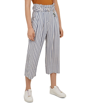 TED BAKER COLOUR BY NUMBERS DELYN STRIPED CROP PANTS,WMT-DELYN-WH9W