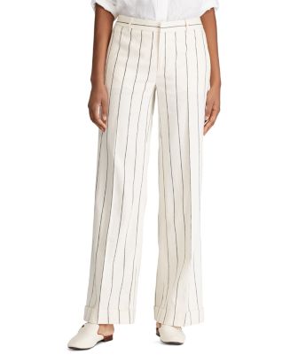 Ralph Lauren Striped Wide-Leg Pants | Bloomingdale's