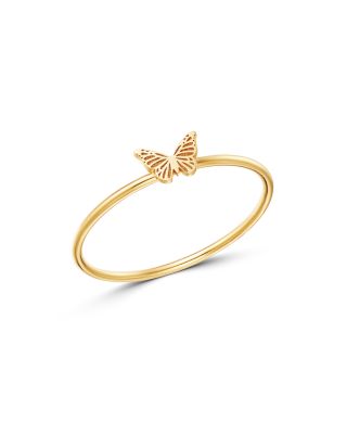 yellow gold butterfly ring