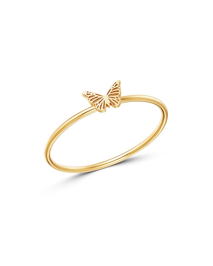 Zoë Chicco 14k Yellow Gold Itty Bitty Butterfly Ring