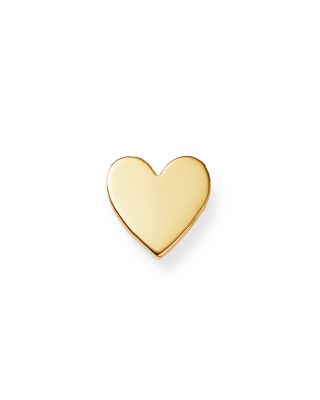 Zoe Chicco 14K Yellow Gold Single Itty Bitty Heart Stud Earring