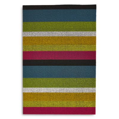Bold Stripe Shag Floor Mat, 24" x 36"