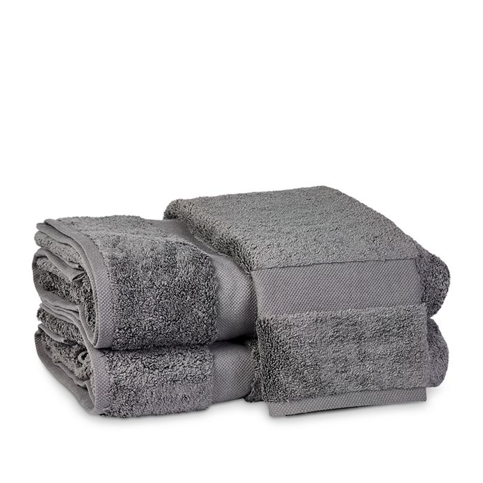 Matouk Lotus Bath Towel In Charcoal Gray