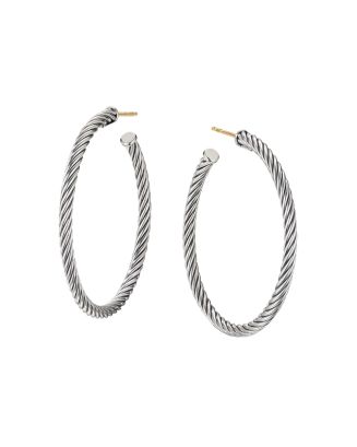 David Yurman Medium Cable Hoop Earrings | Bloomingdale's