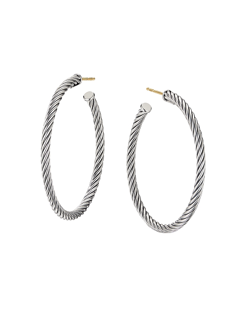 David Yurman Medium Cable Hoop Earrings