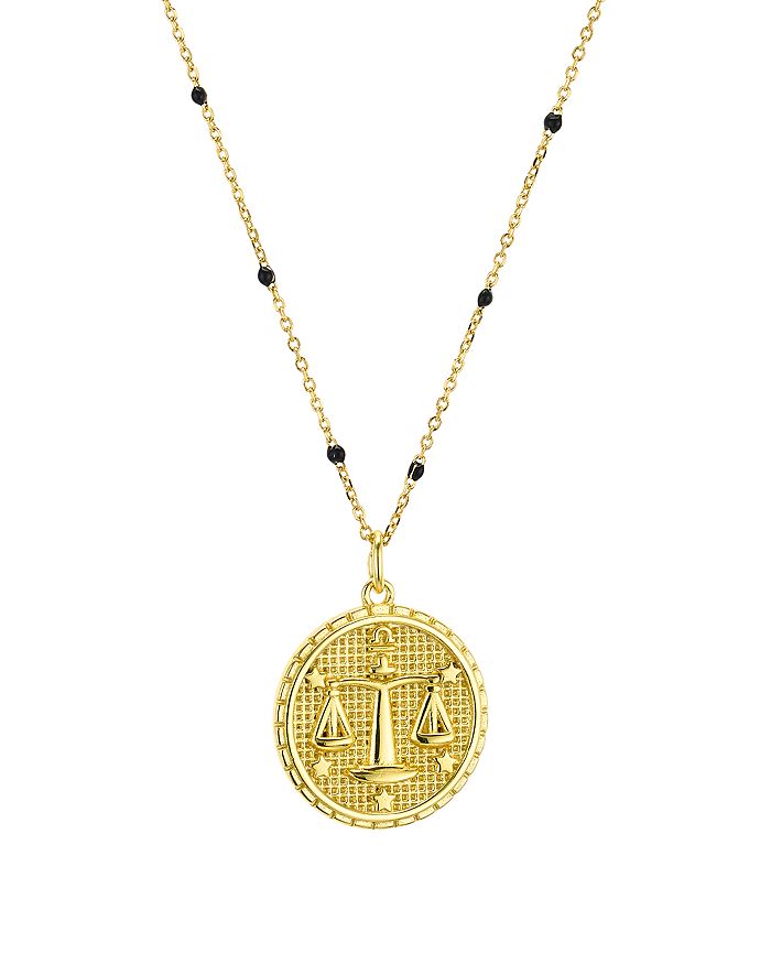 ARGENTO VIVO Zodiac Necklace in 14K Gold-Plated Sterling Silver, 16",826410GBLK