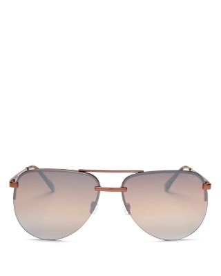 Quay Women's The Playa Mirrored Aviator Sunglasses, 54mm | Bloomingdale's