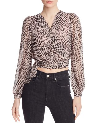 Lucy Paris - Teala Leopard-Print Wrap Top - 100% Exclusive