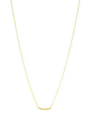 Bezel Bar Necklace in 14K Gold-Plated Sterling Silver, 16"