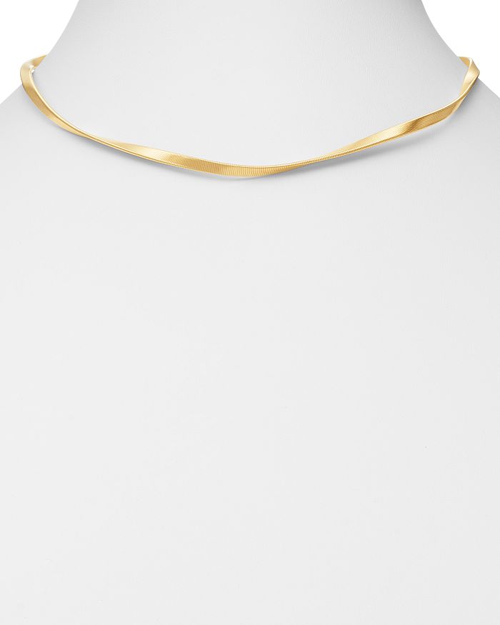 Shop Marco Bicego 18k Yellow Gold Marrakech Twisted Collar Necklace, 16.5