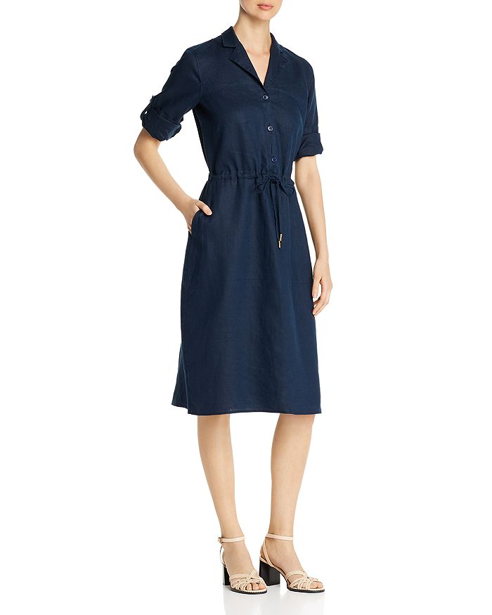 DKNY Linen Drawstring Shirt Dress | Bloomingdale's
