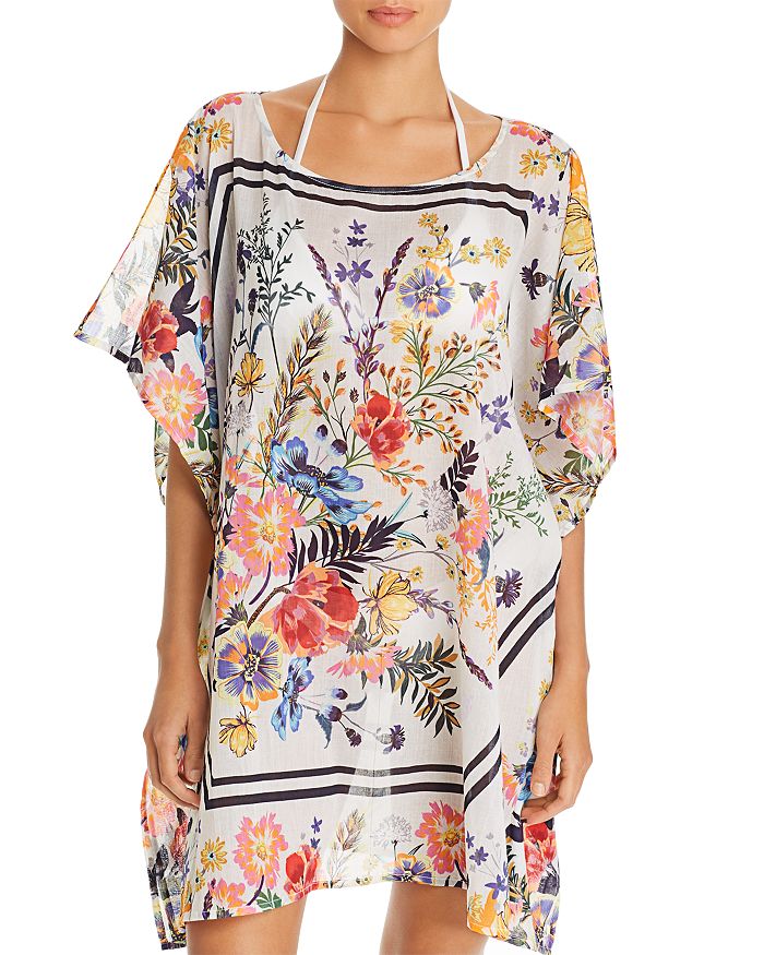 floral swim cover up