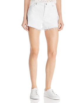 7 For All Mankind - Cutoff Denim Shorts in Clean White