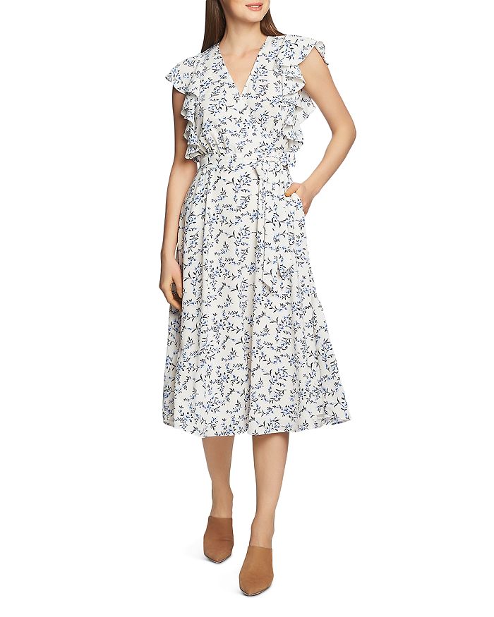 1.STATE Blossom Cluster Printed Midi Dress | Bloomingdale's