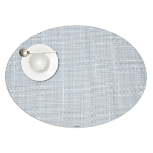 Chilewich Mini Basketweave Oval Placemat In Sky