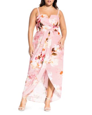 City Chic Plus English Rose Sleeveless Maxi Dress | Bloomingdale's