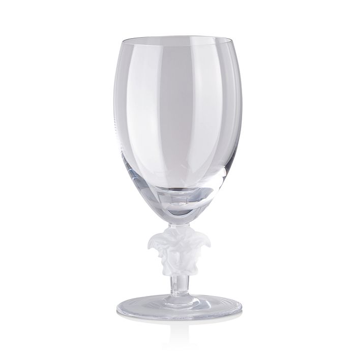 Shop Versace Medusa Lumiere Short Stem White Wine Glass In Clear
