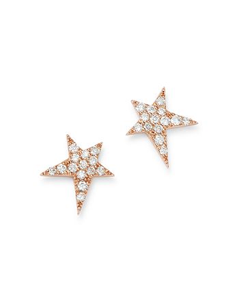 OWN YOUR STORY - 14K Rose Gold Cosmos Diamond Rockstar Stud Earrings
