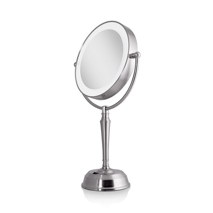 Zadro Led Lighted Vanity Mirror With Rechargeable Battery & Usb Port, 1x/10x Magnification In Clear