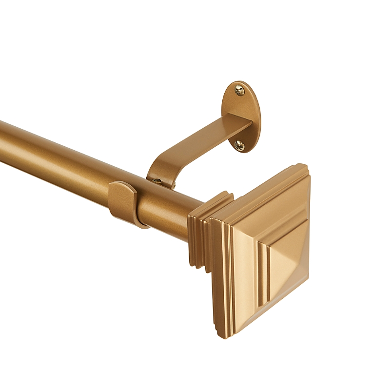 ELRENE HOME FASHIONS FLORENCE ADJUSTABLE CURTAIN ROD WITH SQUARE FINIALS, 48-86 24285SFG