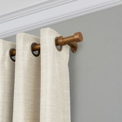 Serena Adjustable Curtain Rod with Cap Finials, 86&amp;quot;-120&amp;quot;