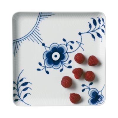 Blue Fluted Mega Square Plate 