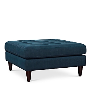 Modway Empress Upholstered Fabric Large Ottoman In Azure
