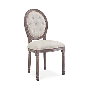 Modway Arise Vintage French Upholstered Fabric Dining Side Chair In Brown