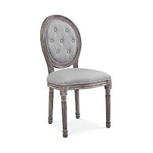 Modway Arise Vintage French Upholstered Fabric Dining Side Chair In Gray
