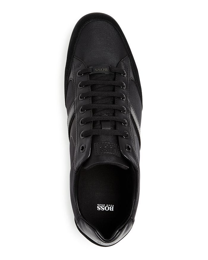 Shop Hugo Boss Men's Saturn Low Top Sneakers In Black
