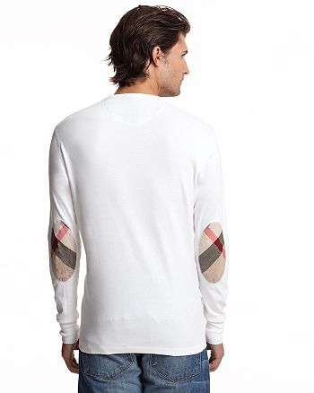 Burberry Long Sleeve Shirt with Check Elbow Patches | Bloomingdale's