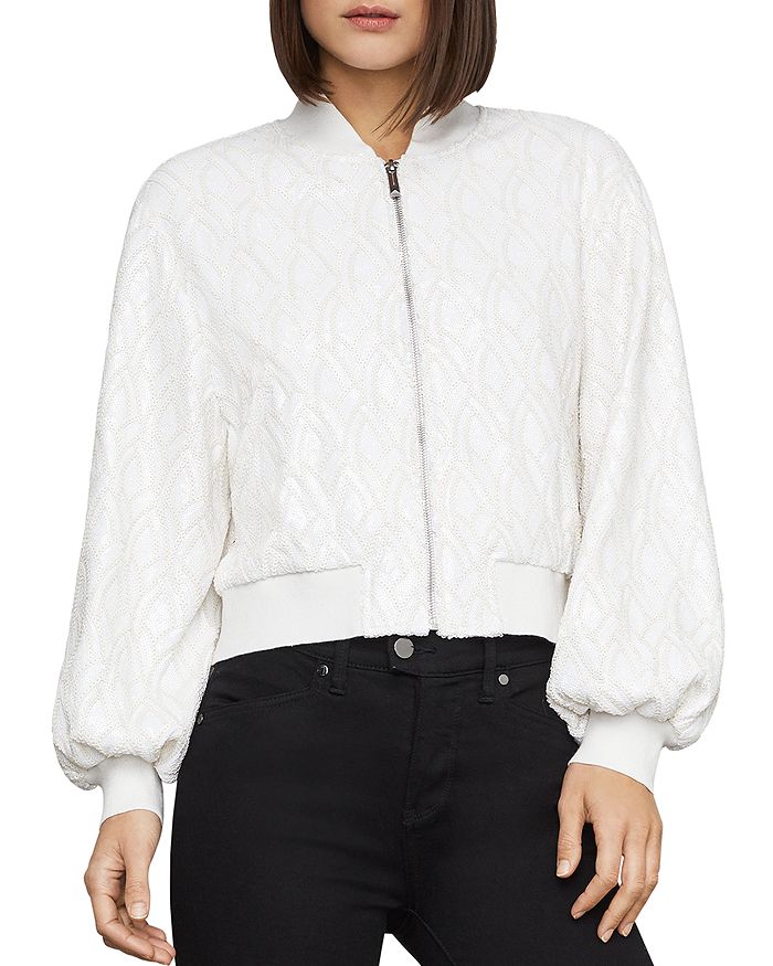 BCBGMAXAZRIA Bella Sequined Bomber Jacket Bloomingdale s